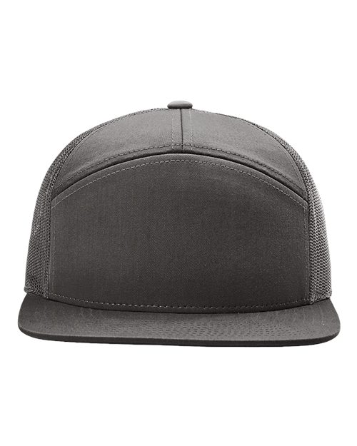 Gray baseball cap with textured mesh side panels and curved brim